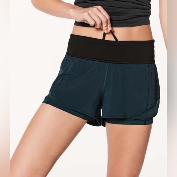 lululemon athletica Pants - Lululemon Hotty Hot High Rise Shorts - Teal Storm